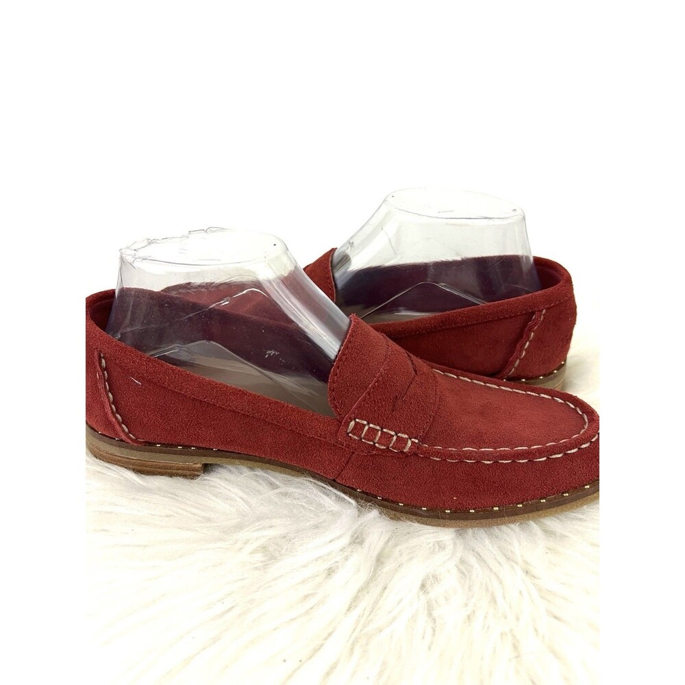 Sperry Wine Red Seaport Studded Penny Suede Loafers Womens Size 8.5 Coastal - Picture 5 of 8